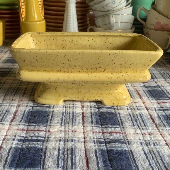 Other - MCM Vintage Yellow Planter, Cottage Mod Tablescape Succulent